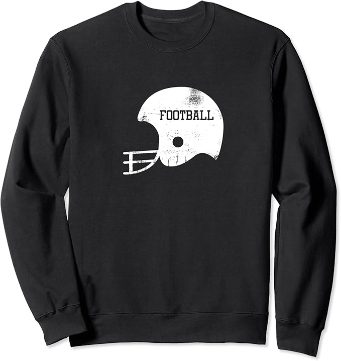 Vintage Football Helmet Fan Gear Sweatshirt Clothing